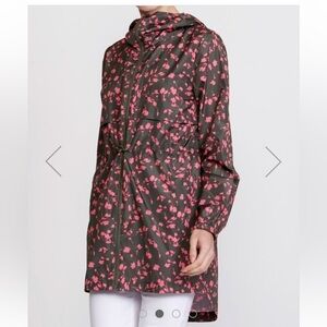 Dunnes black with blue floral rain Jacket
